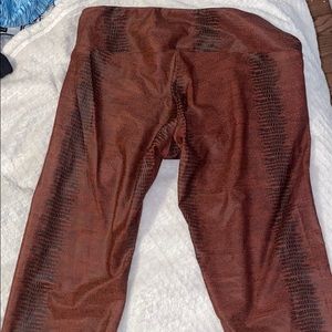 Red Snake Skin workout pants